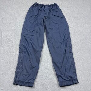 VTG Nike Track Pants Mens Small? Blue Windbreaker Ankle Zip Lined Joggers 90s**